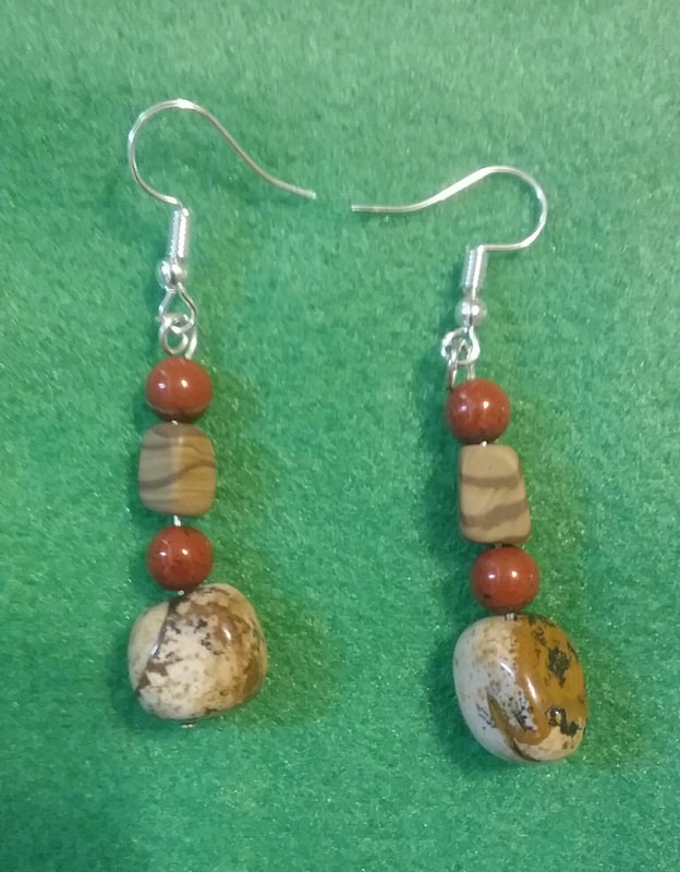 Hand made gemstone earrings